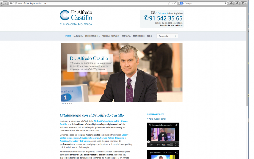 Página Web Clínica Oftalmológica Dr. Alfredo Castillo
